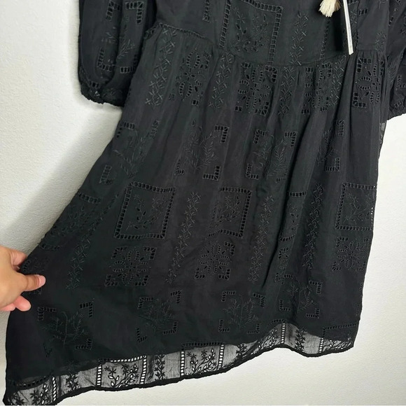 Johnny Was Black Ella Square Neck Mini Dress - Picture 6 of 12